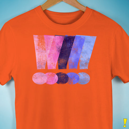 Distressed Omnisexual Pride Exclamation Points Premium Unisex T-Shirt - Orange